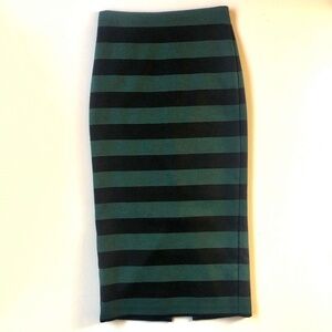 NWOT Pencil Skirt by MING, Black & Green